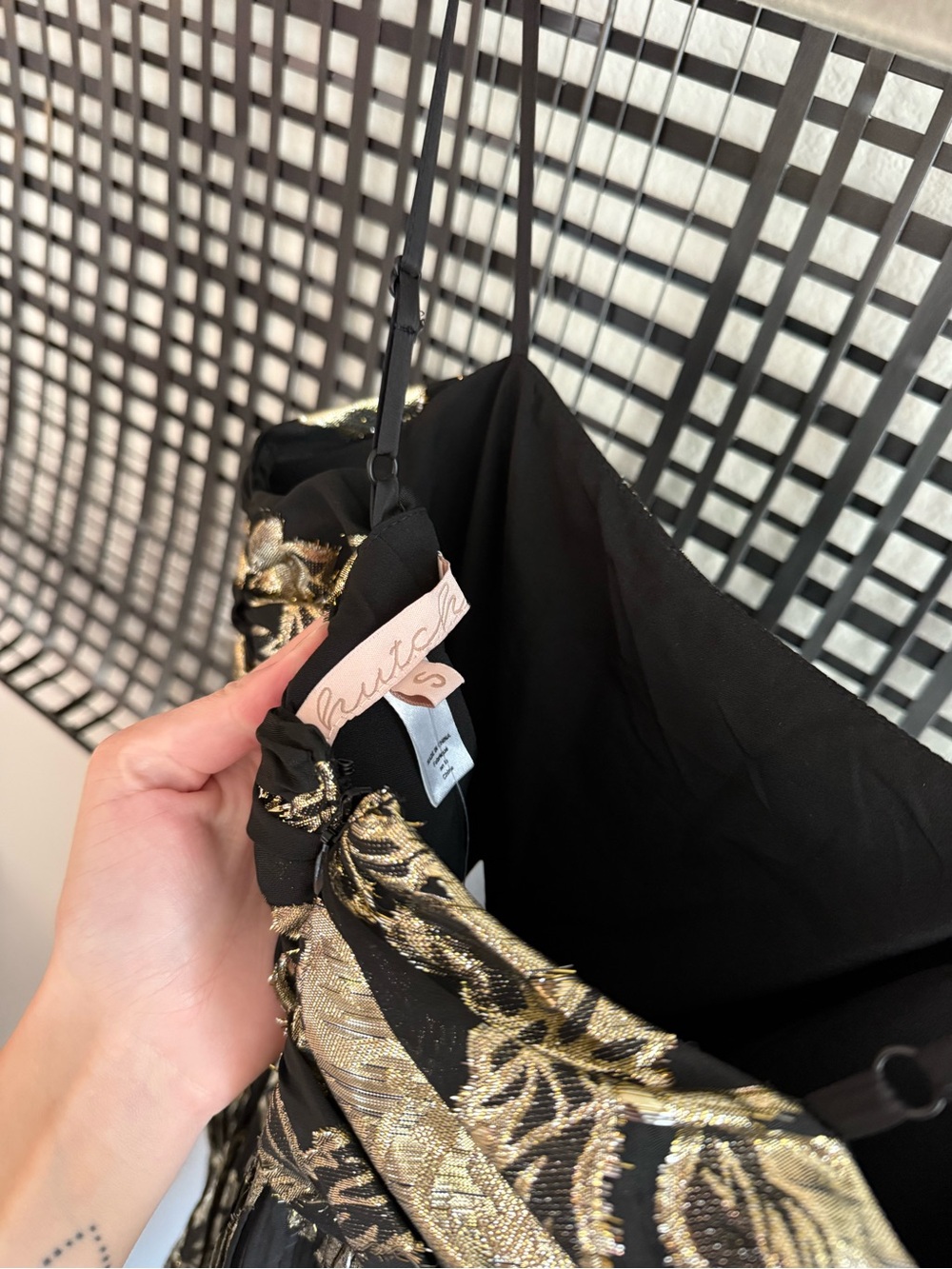 Anthropologie Hutch Mabel Foil Pleated Jumpsuit - Picture 8 of 10